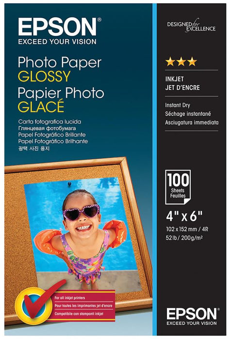 Gloss Photo Paper, 100 Sheets - 6 x 4" 200gsm