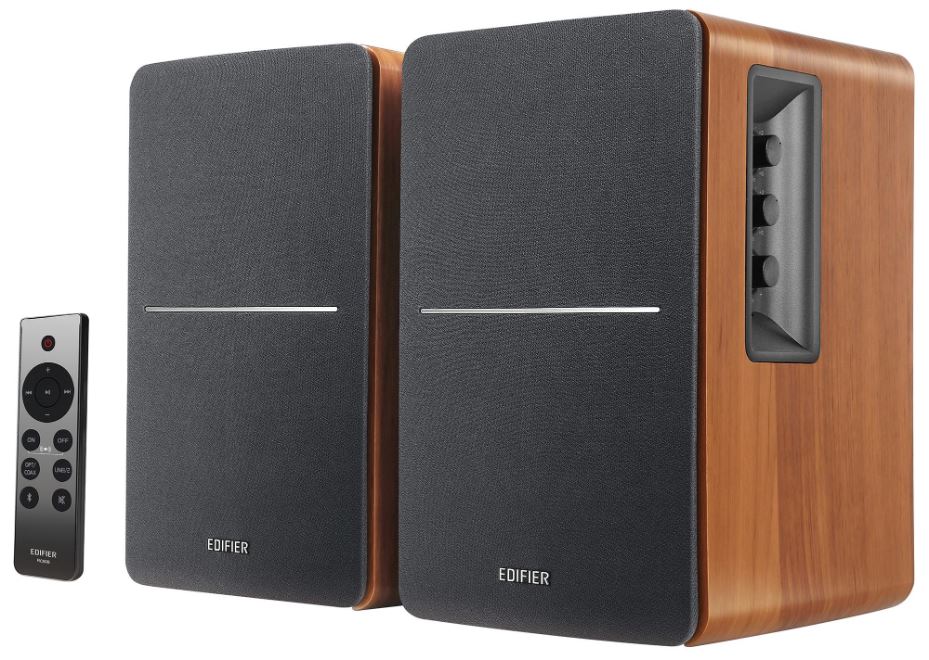 R1280DBs 2.0 Bookshelf Multimedia Speaker System with Bluetooth, Brown