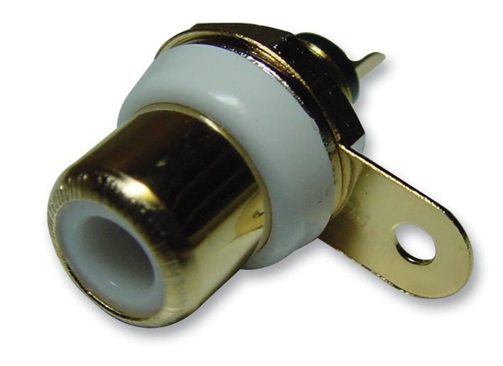 Phono Socket, White / Gold