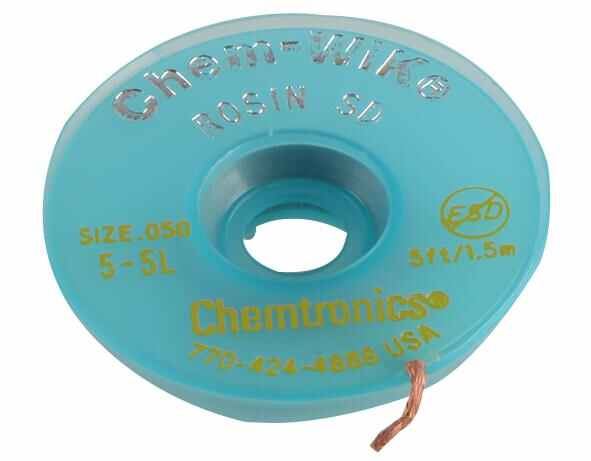 Chem-Wik Rosin Desoldering Braid Yellow Label 1.3mm x 1.5m