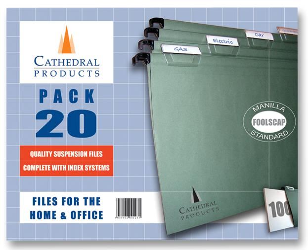 Foolscap Green Suspension Files - Pack of 20