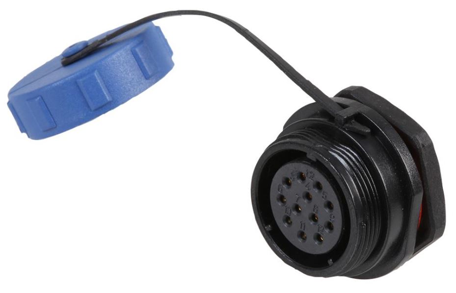 Circular Threaded Panel Mount Connector Socket - IP68