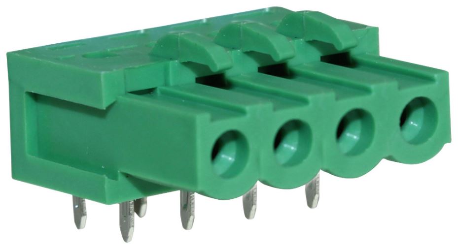 5.08mm Inverted/Reverse Terminal Block Header, 4-Pole, 15A