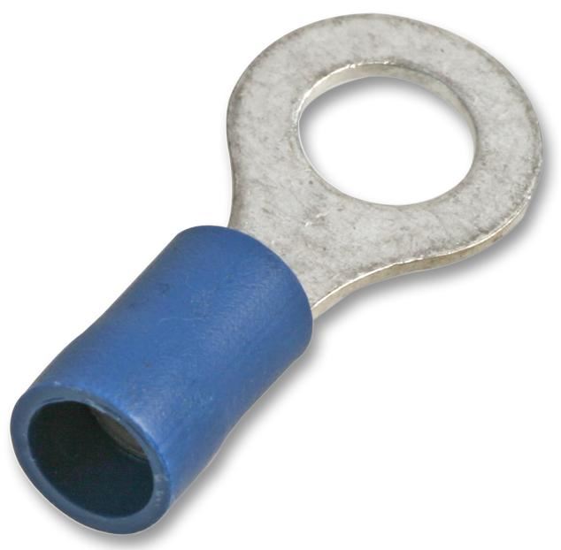 Ring Crimp Terminal Blue M6 30A, 10 Pack