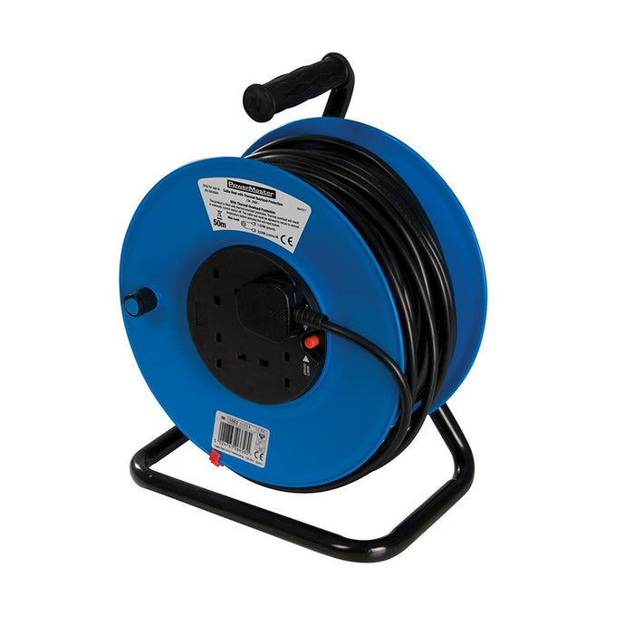 Cable Reel Freestanding 13A 230V - 4-Gang 50m