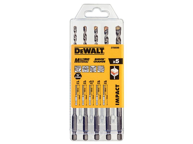 Dewalt - DT60099 Extreme Impact Masonry Drill Bit Set 5 Piece