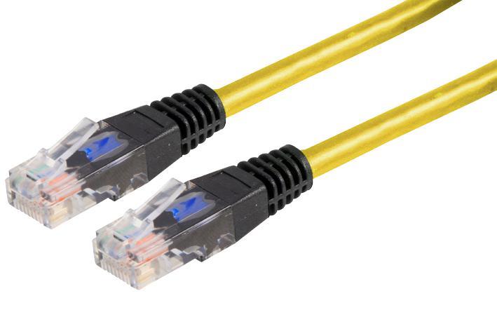 0.5m Yellow Cat5e Crossover Lead