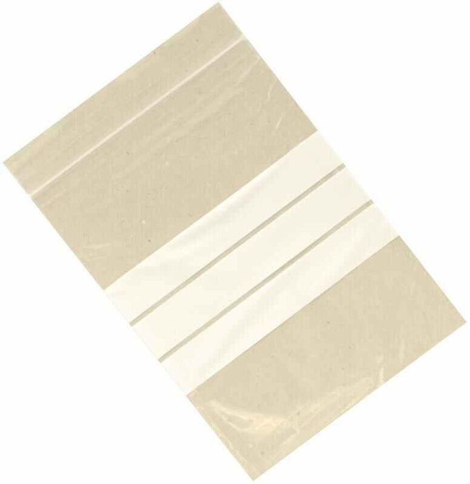 90mm x 115mm Write On Clear Gripper Plastic Bags - Pack of 100