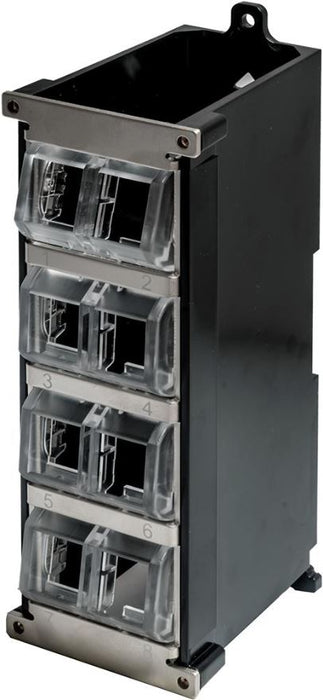 8 Port DIN Rail Mountable Keystone Patch Panel, Unloaded