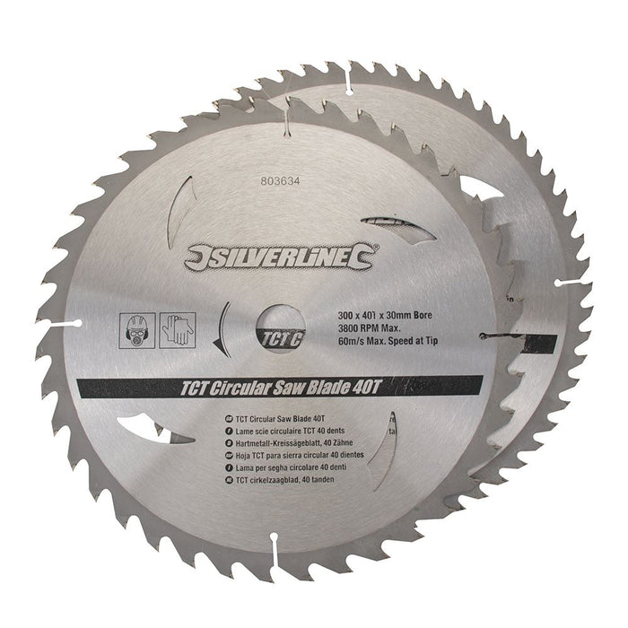 TCT Circular Saw Blades 40, 60T 2pk