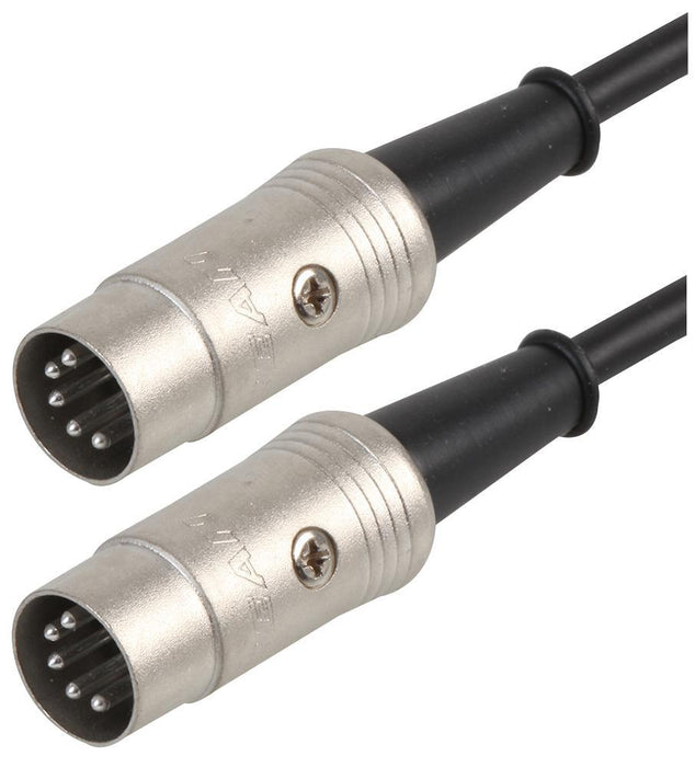 5 Pin 180 Degree Midi DIN Plug to Plug Lead, 3m