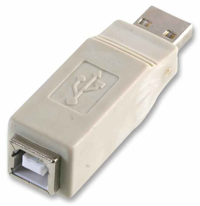 USB 2.0 A Plug to USB 2.0 B Socket Adaptor