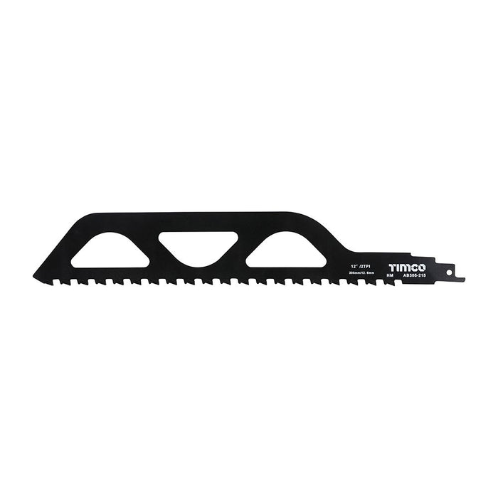 Reciprocating Saw Blades - Block / Brick Cutting - Tungsten Carbide Tipped Blade (Size S1243HM - 1 Each)