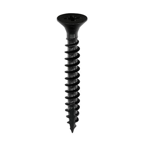 Classic Multi-Purpose Black Screws PZ2 Double Countersunk Box of 200