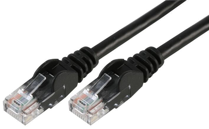 0.2m Black Snagless UTP Ethernet Patch Lead