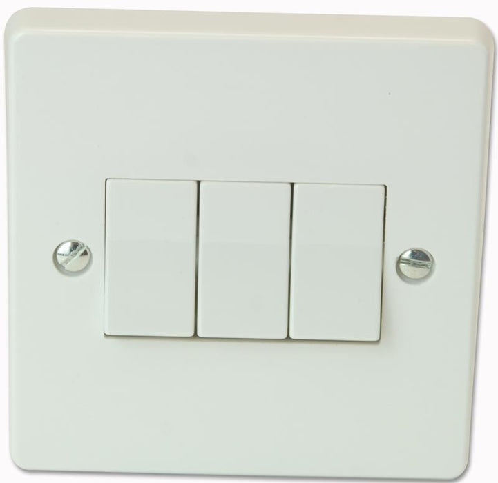 10AX 2 Way SP Light Switch, White