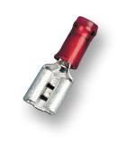 Push-On Crimp Terminal, PIDG Red 0.25, 50 Pack