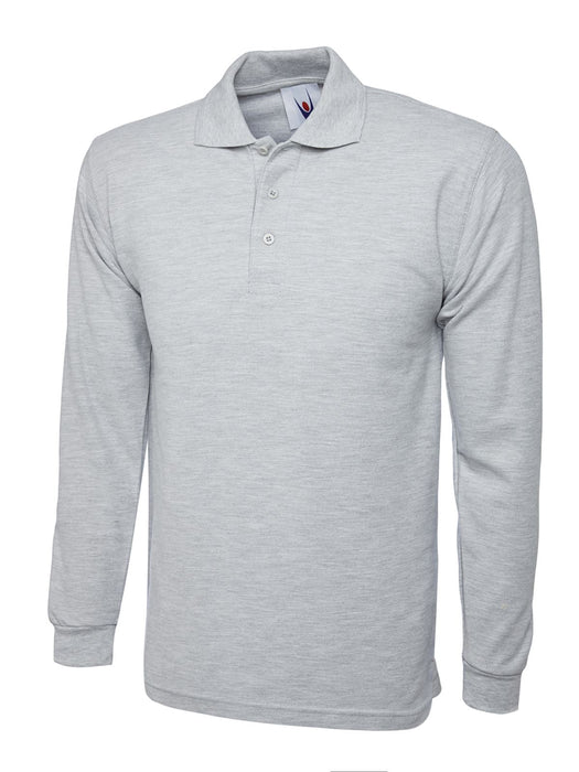 Unisex Longsleeve Poloshirt - 50% Polyester 50% Cotton