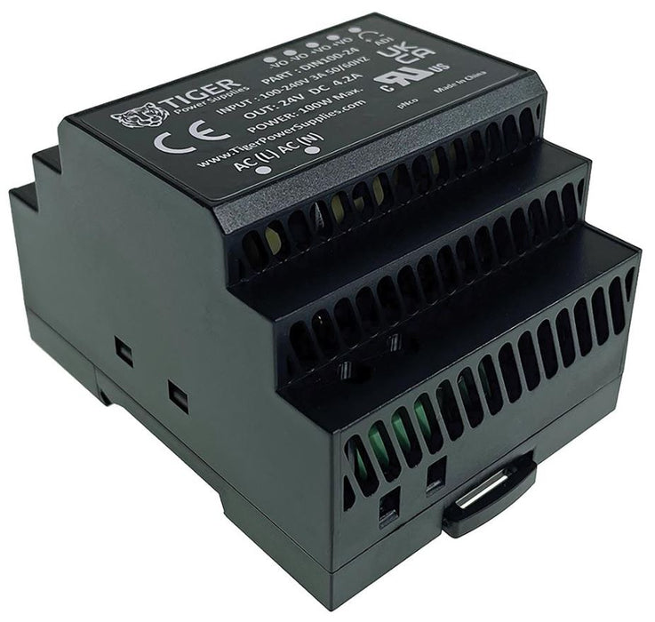 24V, 4.2A, 100W, AC/DC DIN Rail Power Supply