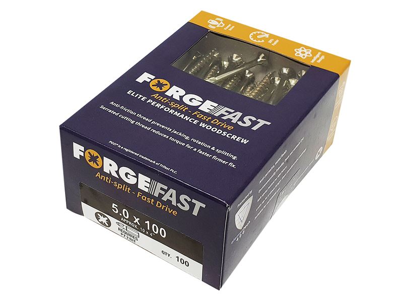 ForgeFast Pozi Compatible Wood Screws, Box