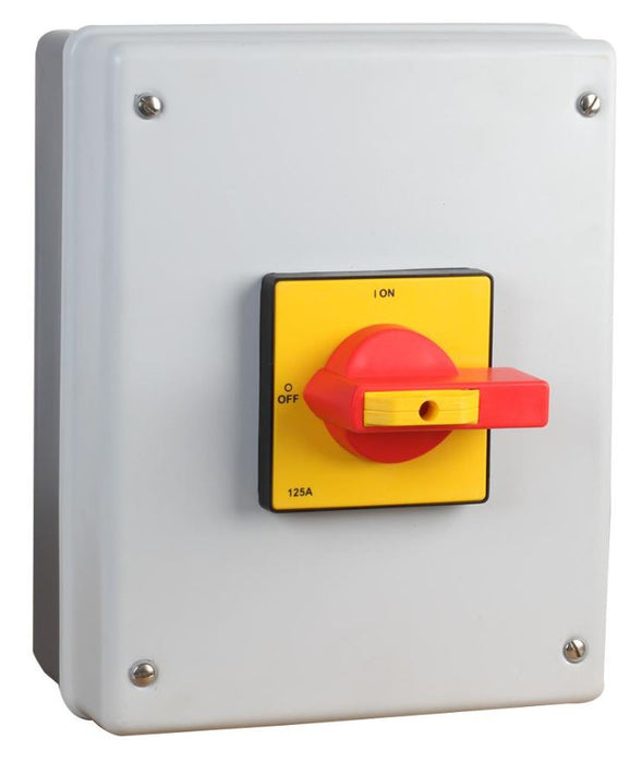 125A 4 Pole Metal Clad Enclosed Disconnector Switch, IP54