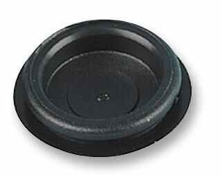Round PVC Blanking Grommet Black 15.90mm Panel Hole Dia. 100 Pack
