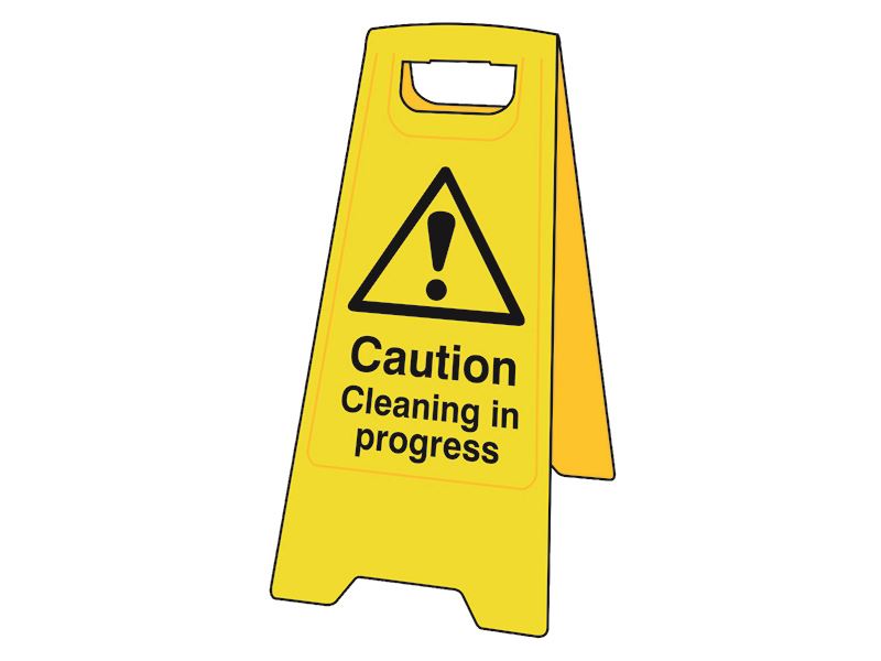 Caution Cleaning In Progress - Heavy Duty 'A' Board