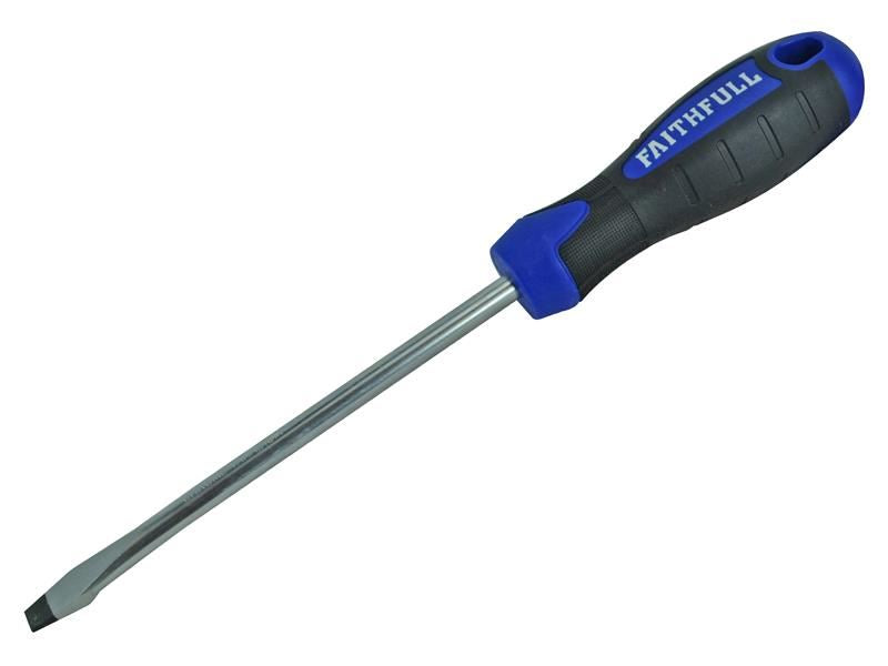 Soft Grip Screwdriver, Flared Slotted