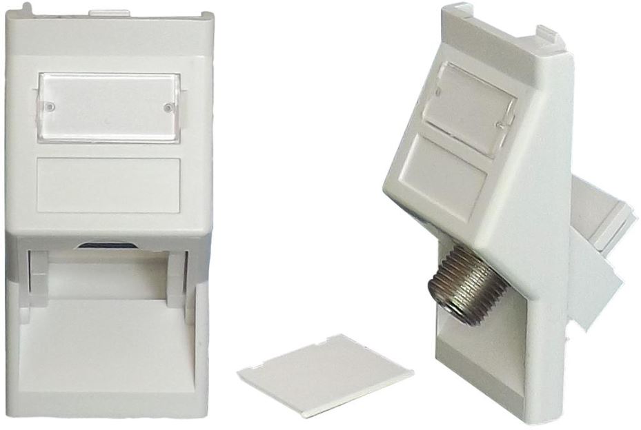 Angled Faceplate Adaptor for 25x50 Keystones