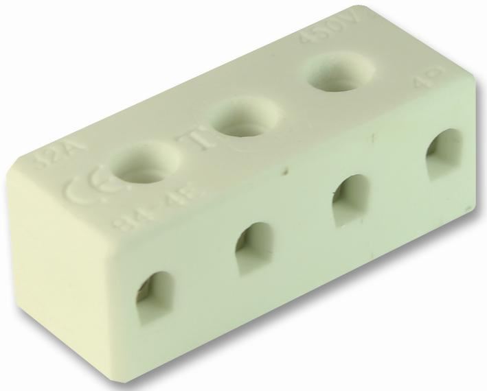Ceramic Terminal Block, 4 Way, High Temperature