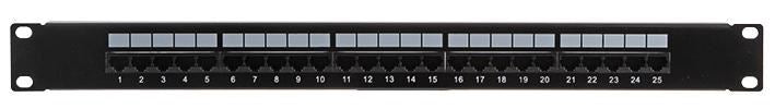 25 Way 1U Voice Patch Panel