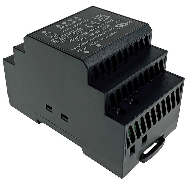 48V, 1.25A, 60W, AC/DC DIN Rail Power Supply