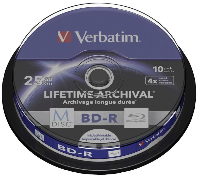 4x Speed MDISC BD-R Blank Blu-ray Discs - 10 Pack Spindle