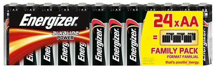 24x Alkaline Power AA Batteries, Family Pack