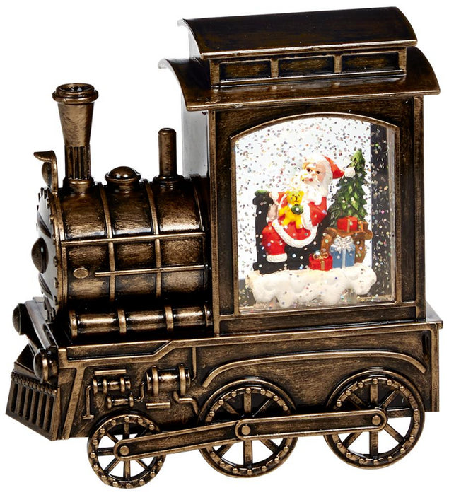 17.5cm Antique Christmas Train Water Spinner