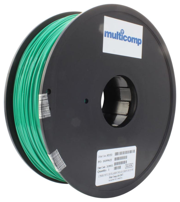 1.75mm Green PETG Filament for 3D Printer, 1kg