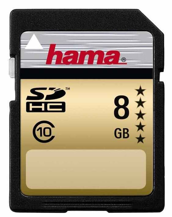 HAMA - 8GB Class 10 Gold SDHC Memeory Card - 22 MB/s
