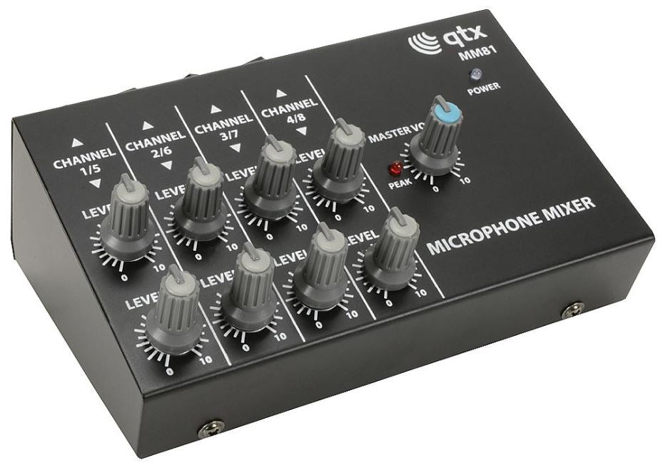 8 Channel Compact Microphone Mixer