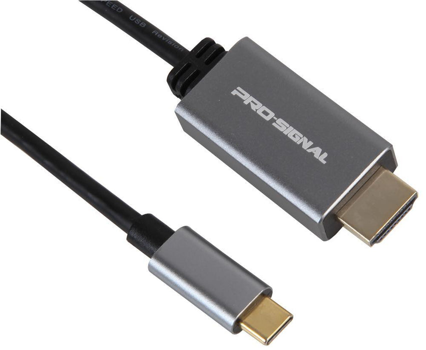 USB-C to HDMI Lead, 1.8m Black