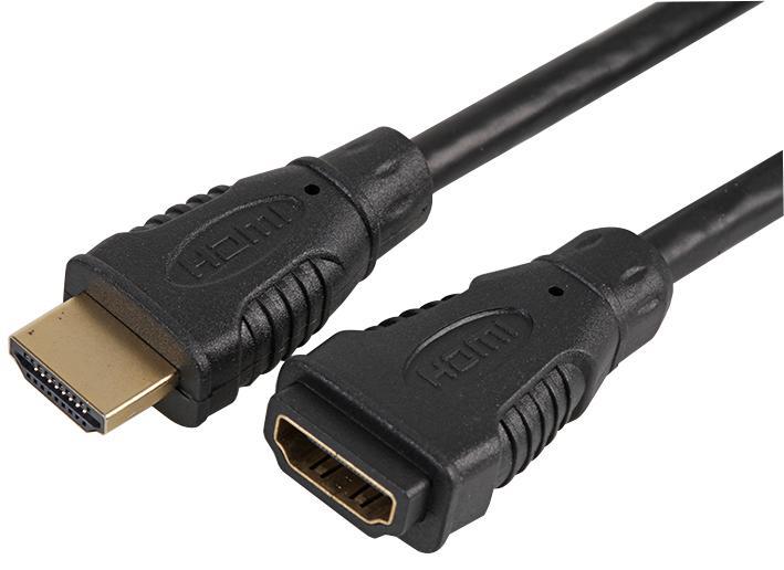 HDMI Male to Female Lead with Gold Plated Connectors