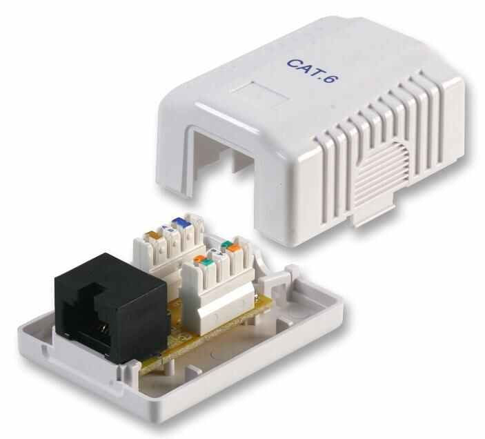 1-Port Cat6 RJ45 Surface Mount Socket