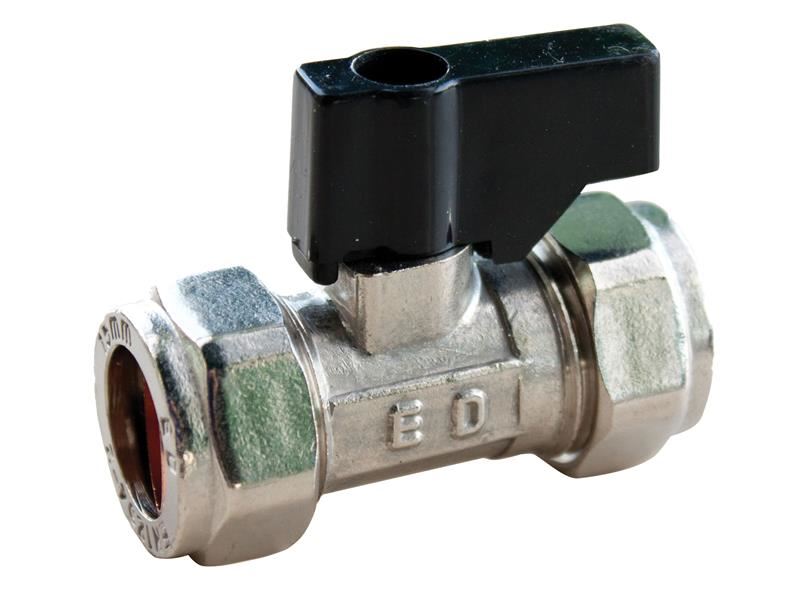 Isolating Valve with Handle 15mm Chrome