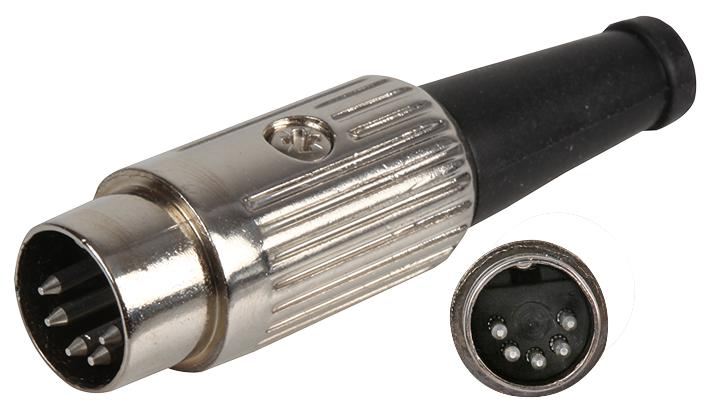 5 Pin (180 Degree) Nickel Standard DIN Plug