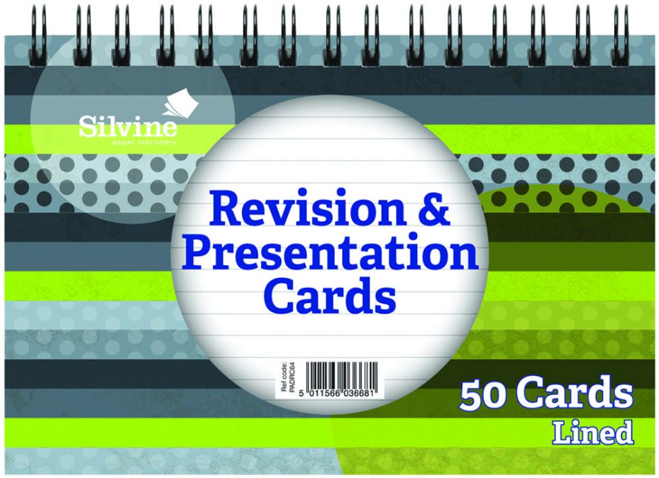 152x102mm Spiral Bound Revision and Presentation Flash Cards - Pad of 50