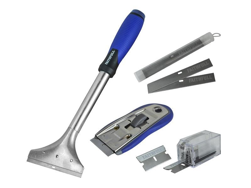 Long Handled Scraper & Razor Blade Scraper Set