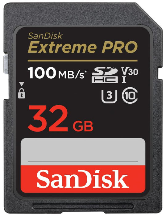 Extreme PRO SDHC Card UHS-I U3 Video Class 30, 32GB up to 100MB/s