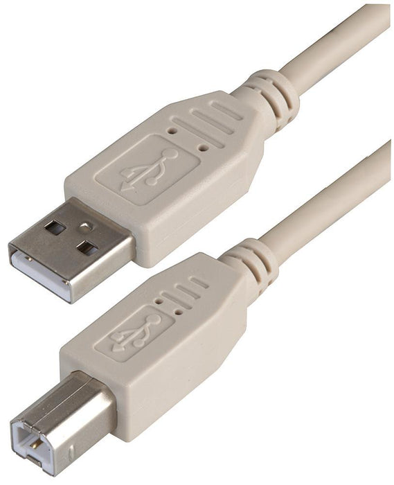 USB 2.0 A Male to B Male Cable Grey