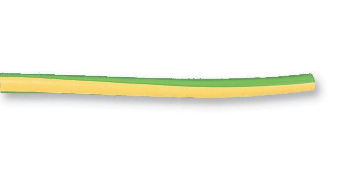 PVC Insulation Sleeving 4mm in Green & Yellow - 100M Reel