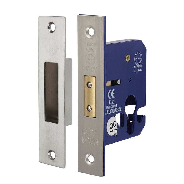 Euro Deadlock Satin Nickel