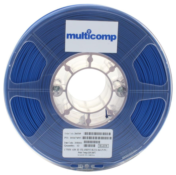 1.75mm Blue ABS Filament for 3D Printer, 1kg